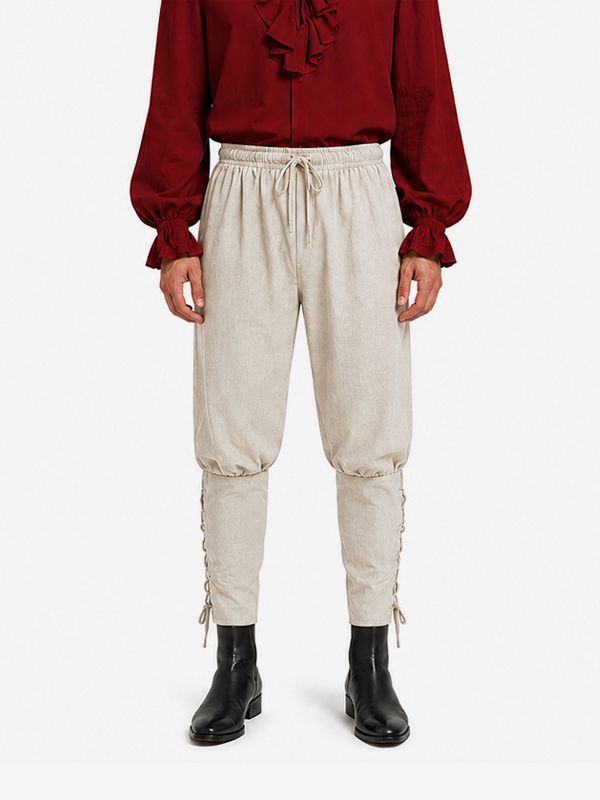 Pantalon rétro à élastique aux chevilles pour homme costume de cosplay médiéval viking pirate