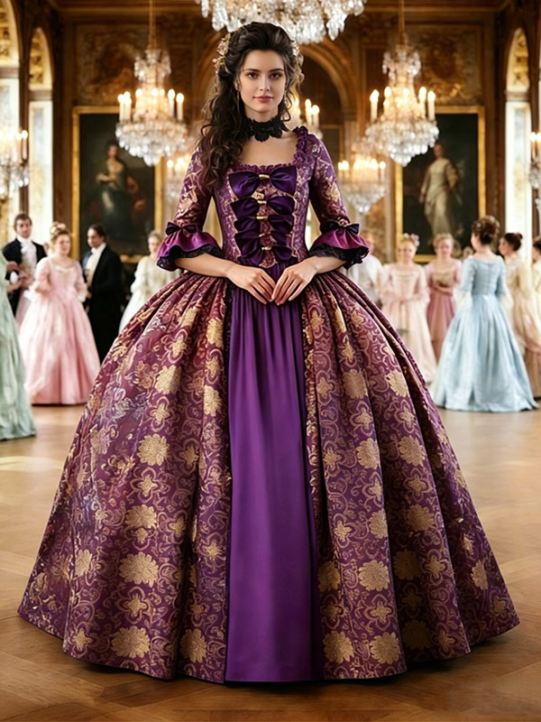 Rokoko-Ballkleid aus dem 18. Jahrhundert Marie-Antoinette-Kostüm Damenkleid Vintage-Kostüm
