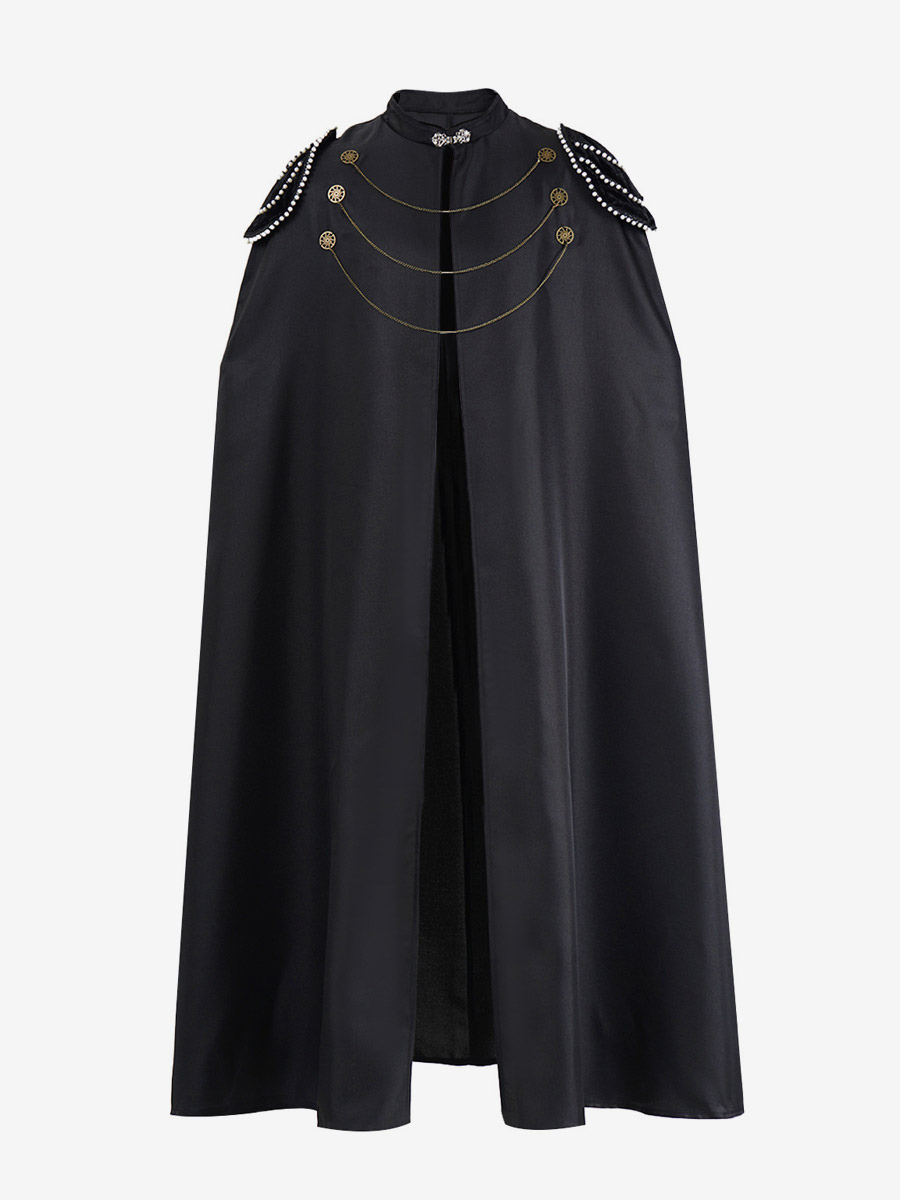 Cape Steampunk à Chaînes pour Homme Costume de Cape Renaissance Sweat à Capuche Gothique Royal
