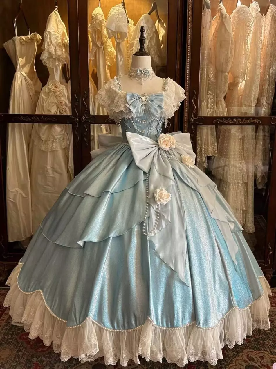 blue fairy wedding dress Blue Fairytale Garden Couture Ball Gown – Aquarius Brand