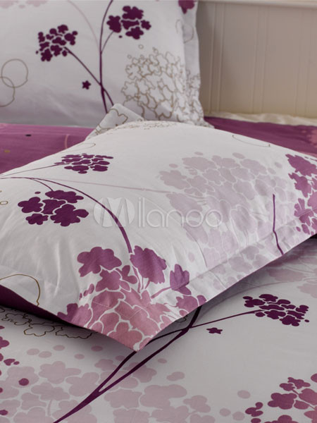 Beautiful Blossoming Flowers Full Size Cotton Bedding Set - Milanoo.com