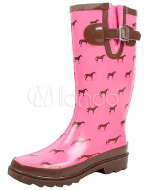 calf length rain boots