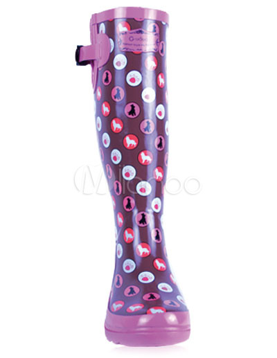 multi colored rain boots