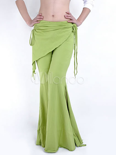 Green Waist Skirt Pattern Cotton Blend Womens Belly Dance Pants ...