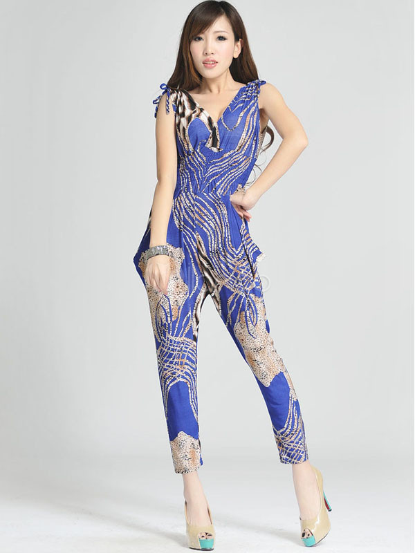 blue tiger jumpsuit