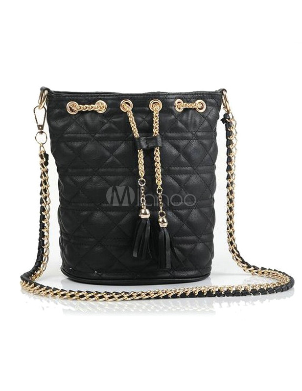 leather chain shoulder bag