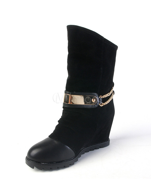 culver embellished nubuck and glitter chain mesh lace up boot