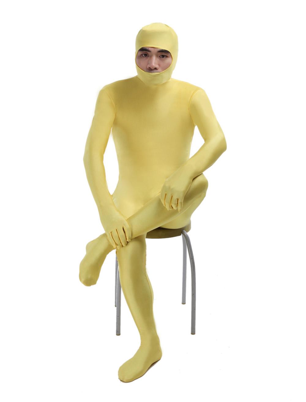 Yellow Morph Suit Adults Bodysuit Lycra Spandex Catsuit 