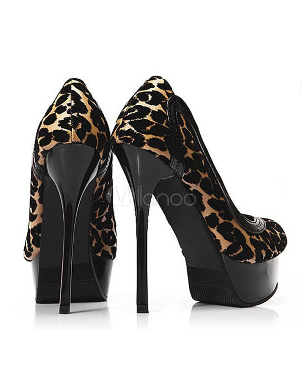 yellow leopard print heels