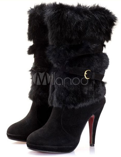 chaussure avec fourrure