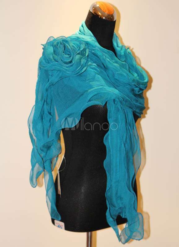 Elegant Flower Polyester Woman's Evening Wrap