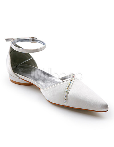 pointed toe wedding flats