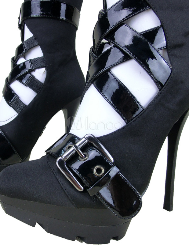 satin over knee boots
