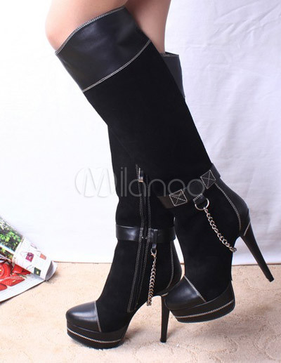 sheepskin boots with zipper