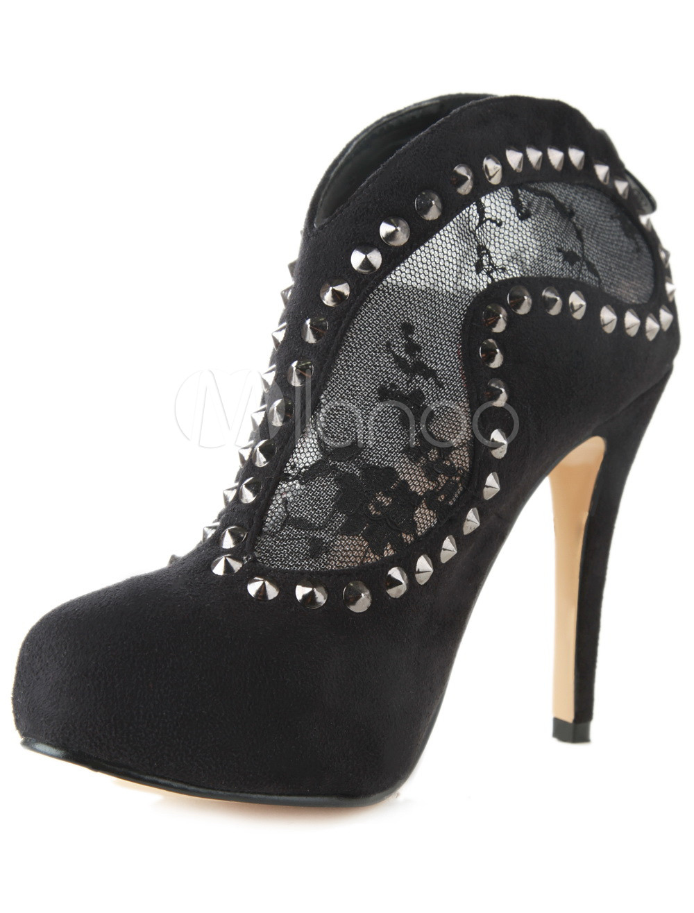 suede high heel booties