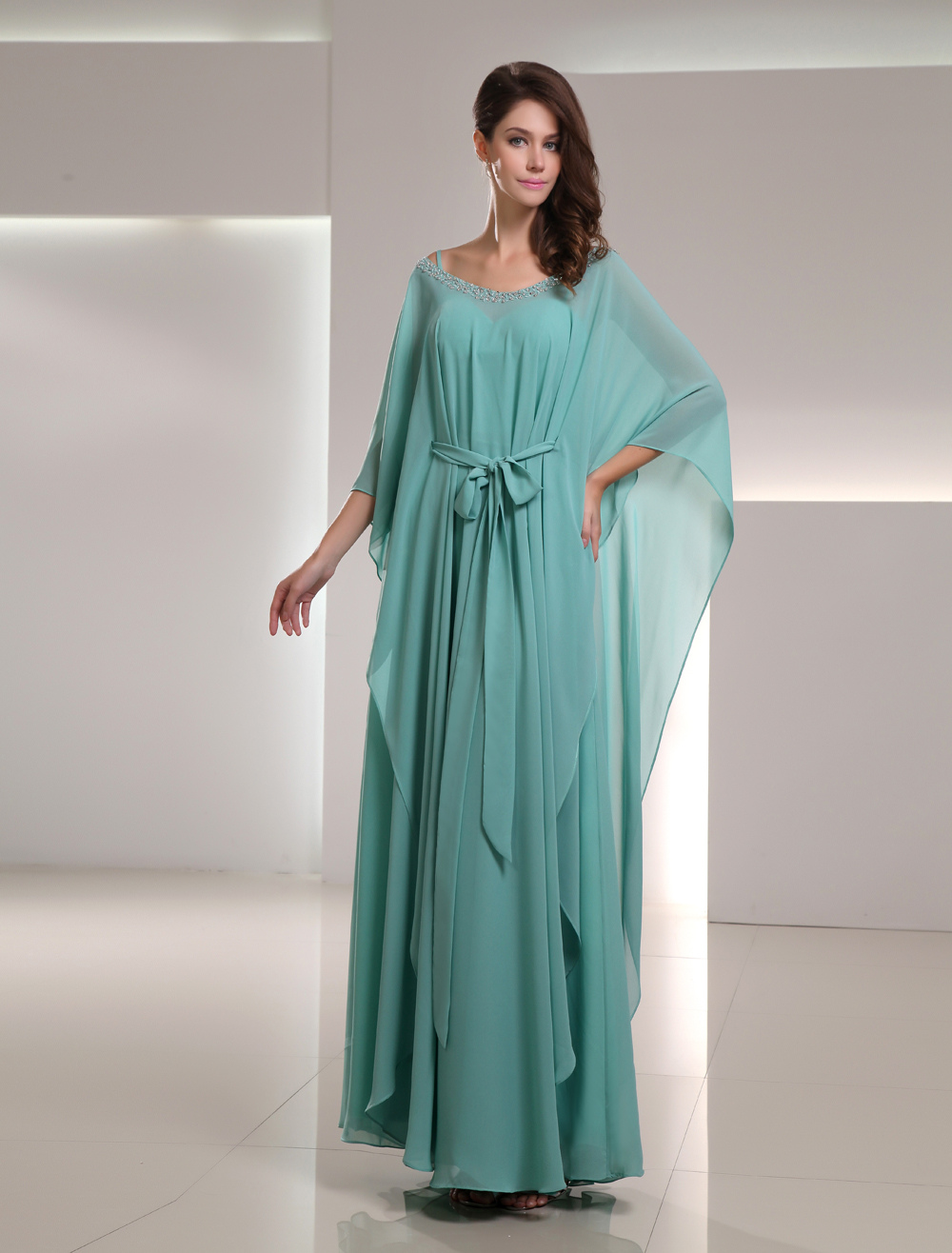 Aline Sweetheart Neck Hunter Green Chiffon Beading Mother of the Bride