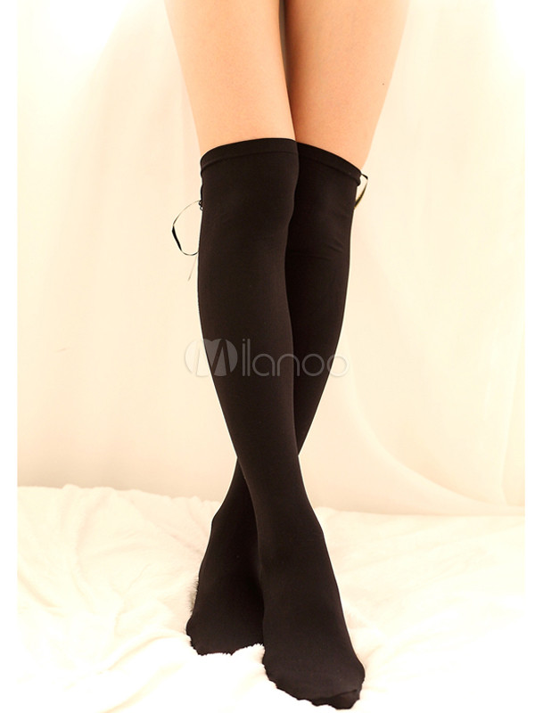 black knee stockings