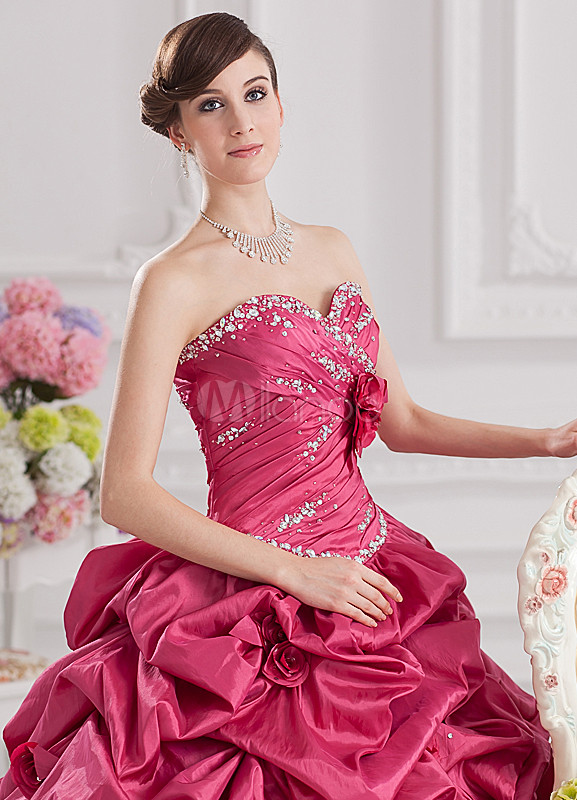 fuchsia ball gowns