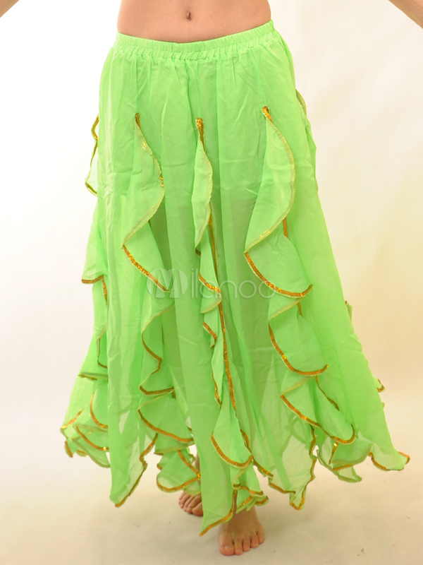Green Chiffon Halloween Belly Dance Costume - Milanoo.com