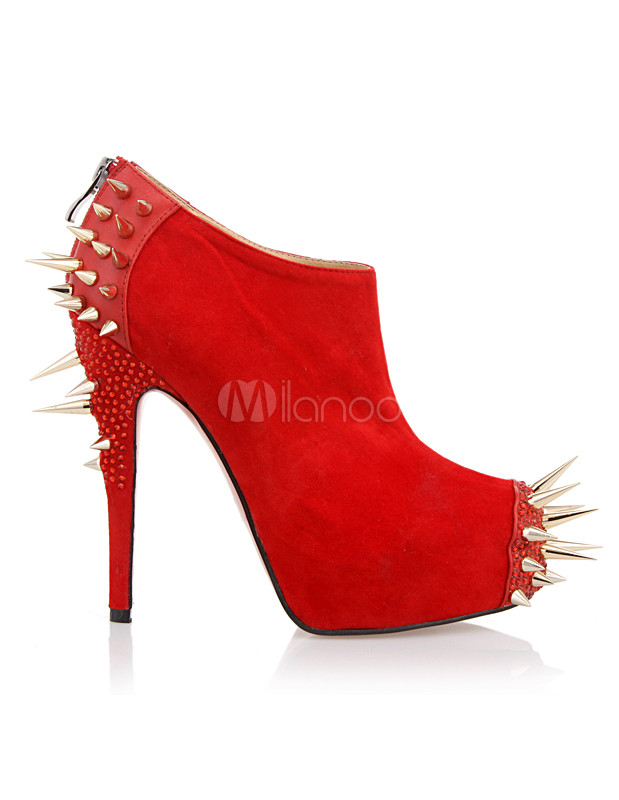 red boots with spikes