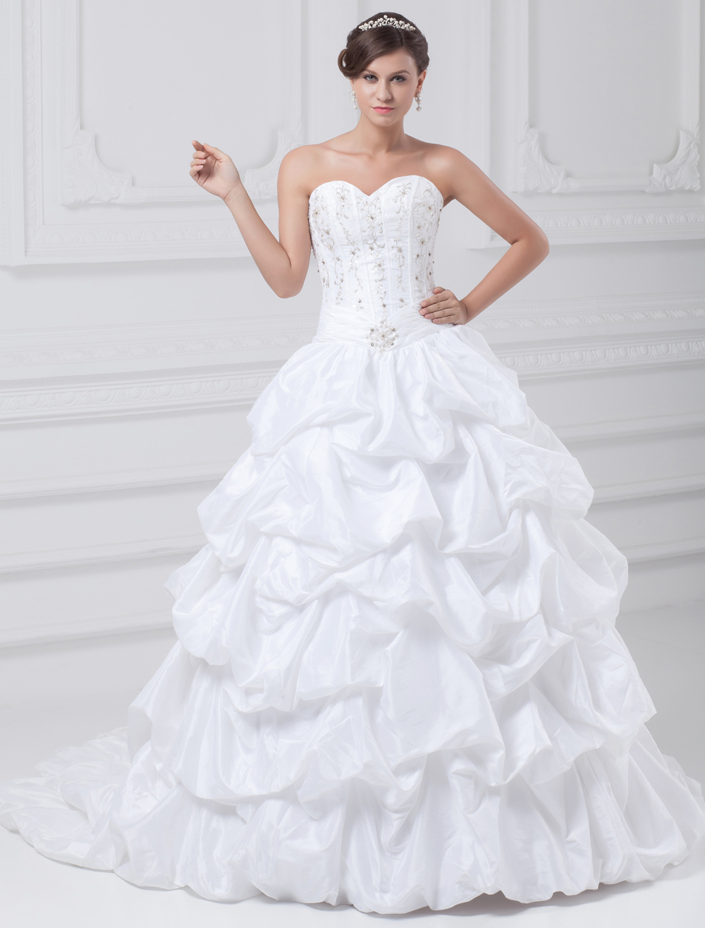 taffeta wedding ball gowns