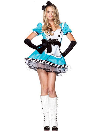 Blue Two-Tone Polyester Sexy Princess Costume For Women - Costumeslive.com