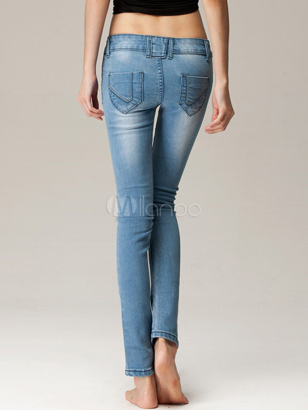 sky blue denim jeans