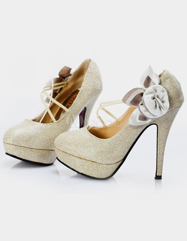 gold lace up stiletto heels
