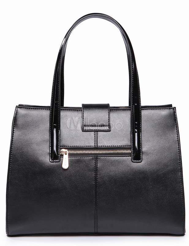 Casual Black Quilted Cowhide Women's Tote Bag
