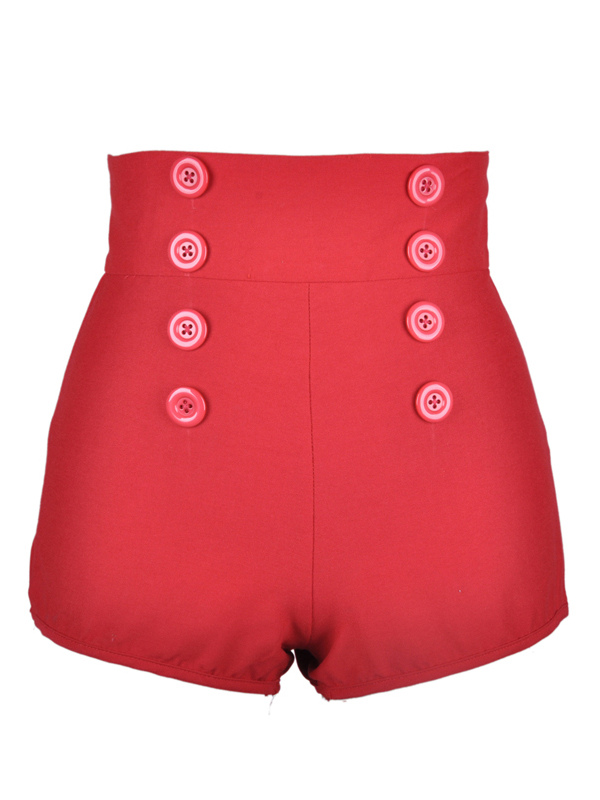 Fashion Red Casual Women's Shorts - Milanoo.com