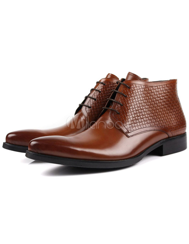 Botin hombre negro piel punta de pico - Zapybotas
