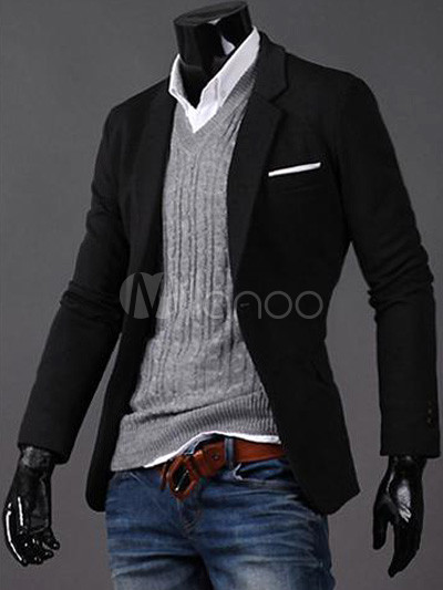 Elegant Solid Color Cotton Casual Suits For Men - Milanoo.com