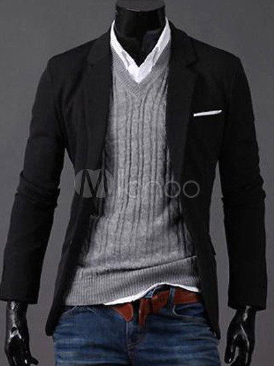 Elegant Solid Color Cotton Casual Suits For Men - Milanoo.com