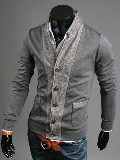 Two-Tone Jacket With Front Button - Milanoo.com