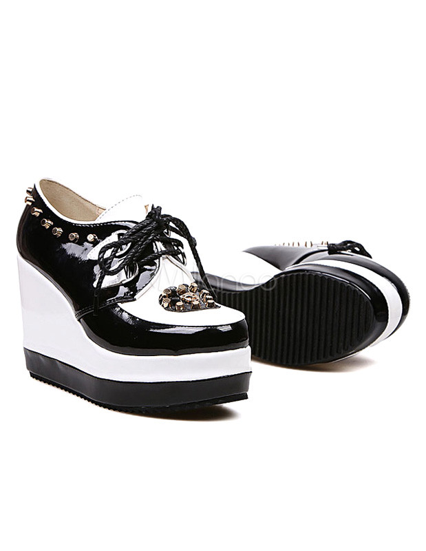 white spike dress shoes