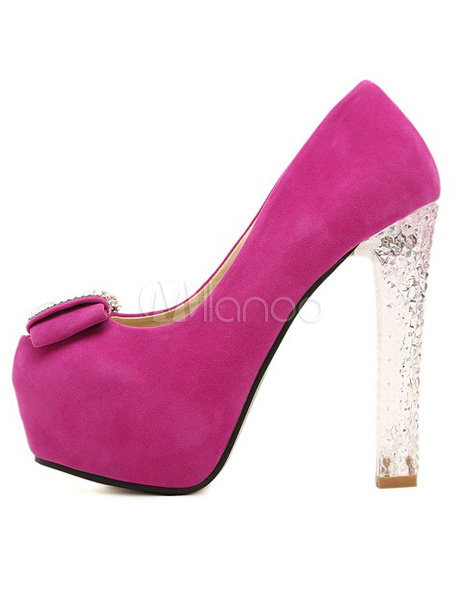 chunky heel with bow
