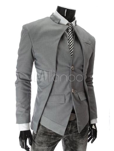Cool Solid Color Cotton Casual Suits For Man - Milanoo.com
