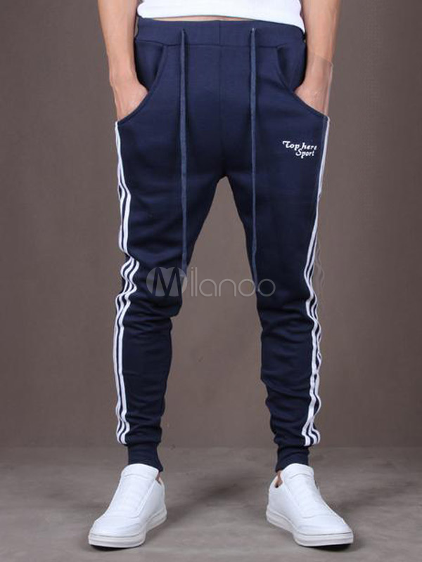 Cotton Flax For Running Fashion Men's Athletic Pants - Milanoo.com