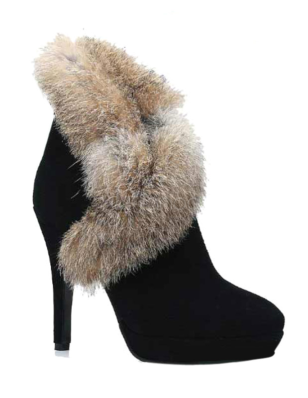cowhide bootie
