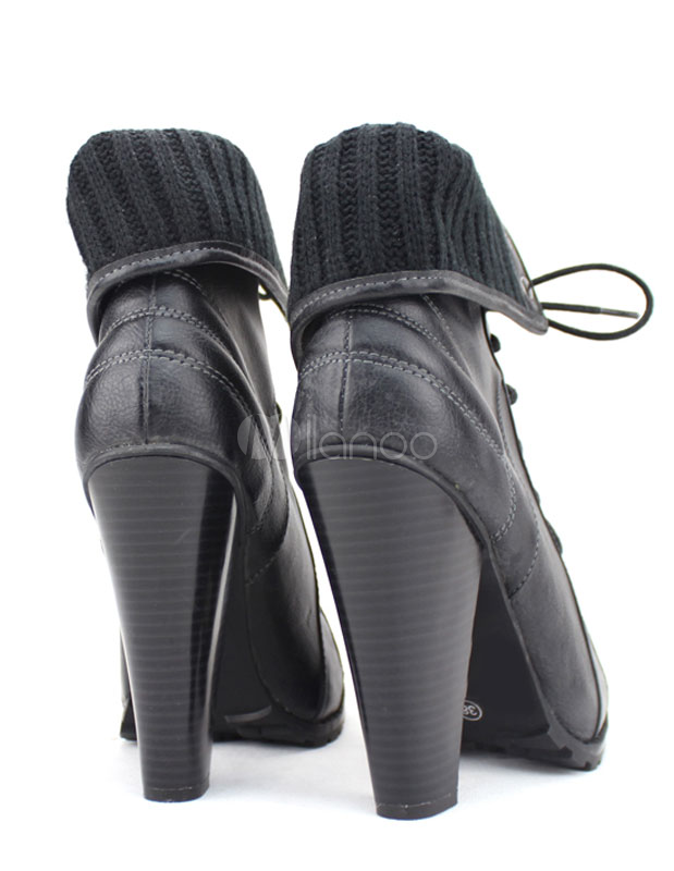 military booties with heel