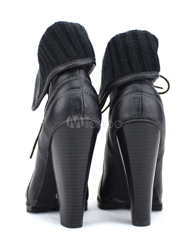 military booties with heel