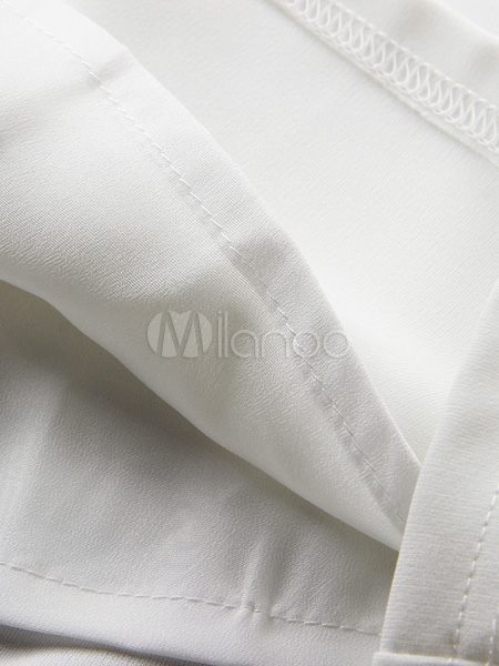 Gorgeous White Crewneck Roman Knit Vintage Dress For Women - Milanoo.com