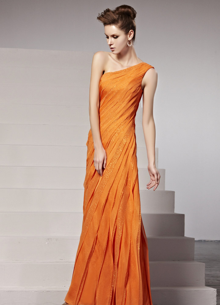 orange sequin maxi dress