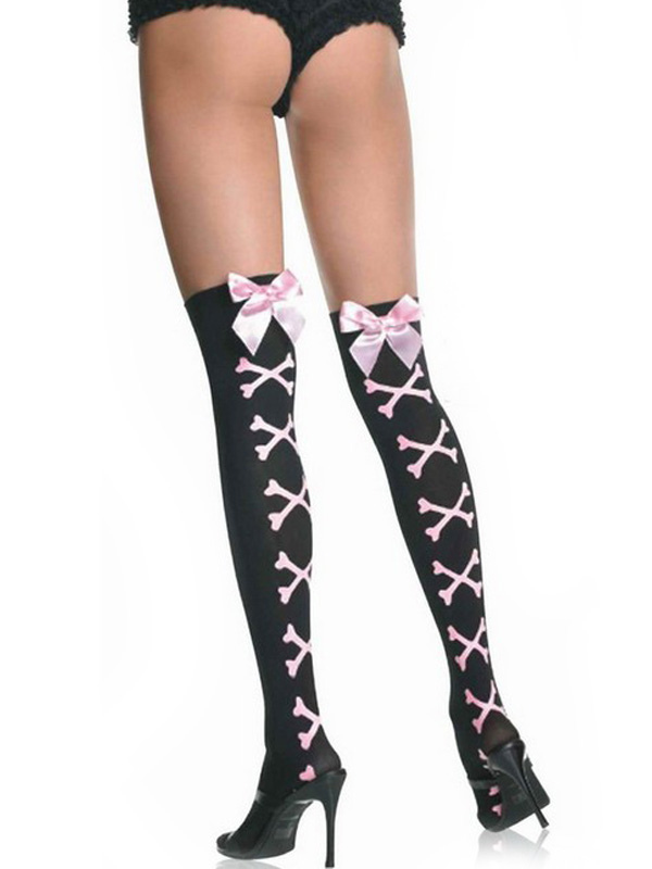 Lingerie Sexy Lingeries | Shaping Bows Lycra Spandex Hosiery - RB14299