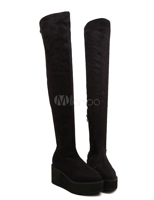 cuissarde femme talon compensé