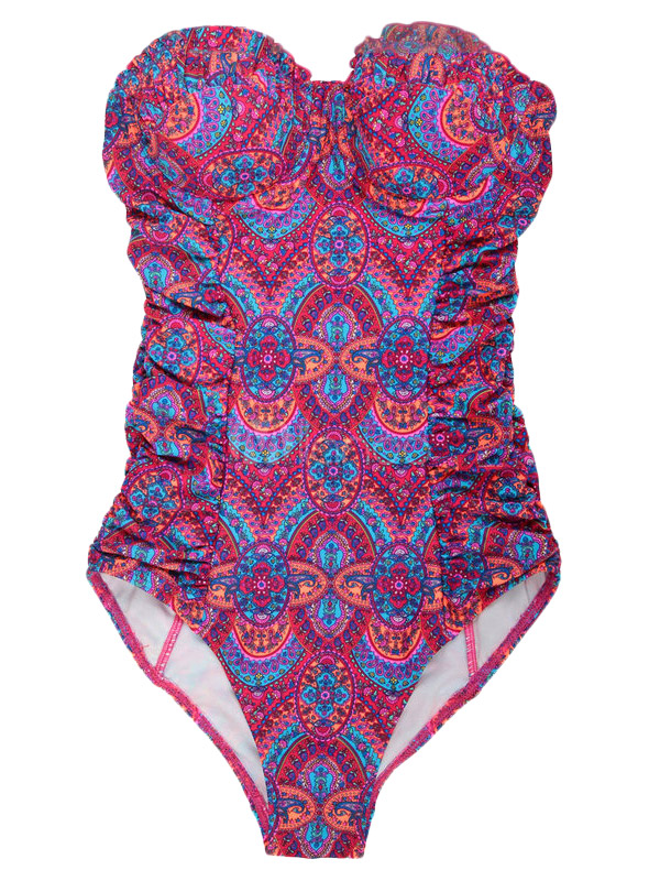 Attractive Strapless Purple Nylon Women's Monokini Swimsuits - Milanoo.com