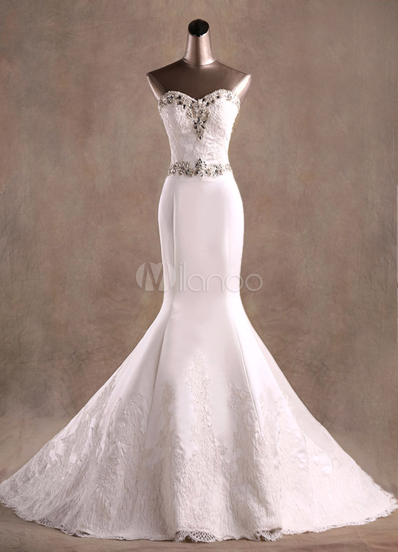 vestido de noiva sereia cor perola