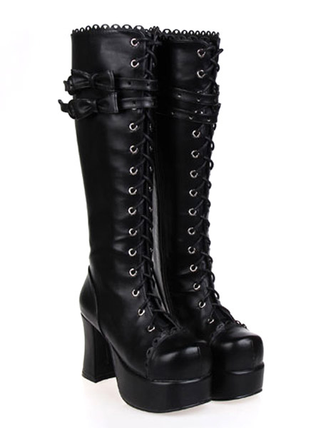 goth chunky boots