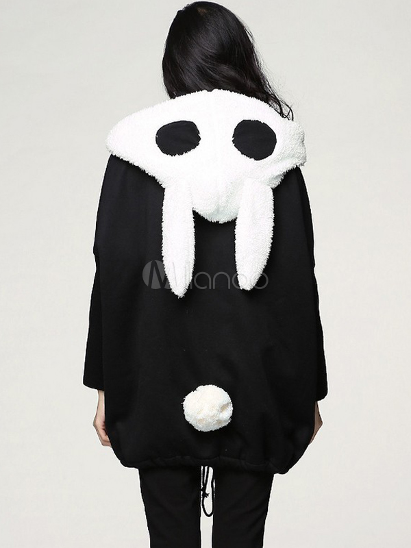 Novelty TwoTone Cotton Hoodie For Woman