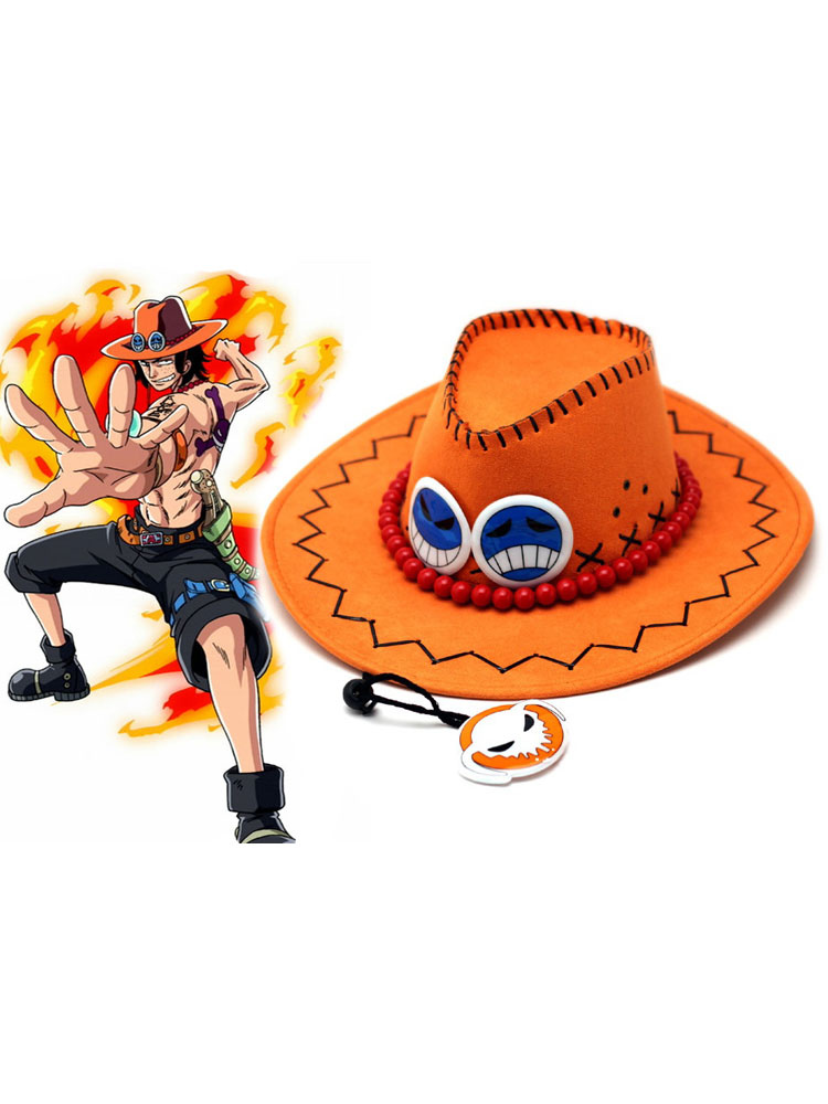 One Piece Portgas D Ace Cosplay Chapéu Chapéu De Cowboy Tampas Lembran @ @  Ças Piratas Caps Com Ossos Crânio Homens Outdoor Montanhismo Viagem Chapéus